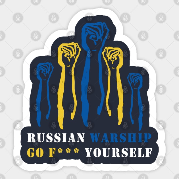 Russian Warship Go F Yourself Sticker by Youth Power